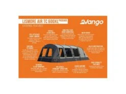 Vango Opblaasbare Tent Lismore Air Tc 600 Xl Package -Winkel Voor Kampeerartikelen Voor Buiten 18 3 vango opblaasbare tent lismore air tc 600 xl package eigenschappen buitenzijde tetlisatc000002