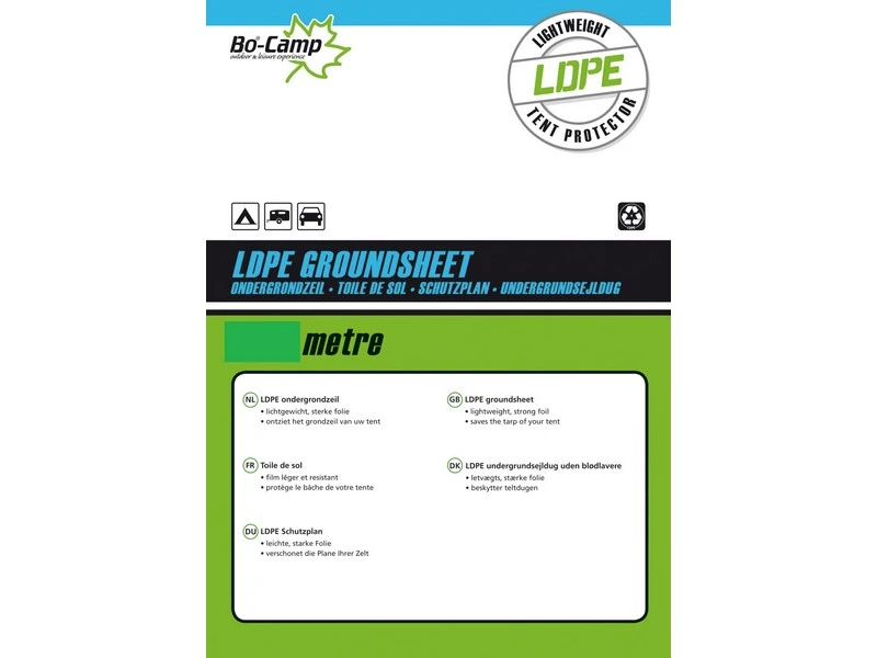 Bo Camp Plastic Ondergrondzeil Transparant 4 Bo Camp Plastic Ondergrondzeil Transparant - Afbeelding 2