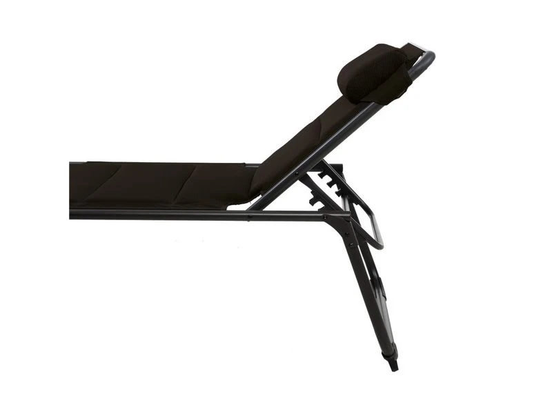Travellife Barletta Kampeer- Tuinligbed Relax Zwart 4 Travellife Barletta Kampeer- Tuinligbed Relax Zwart - Afbeelding 2