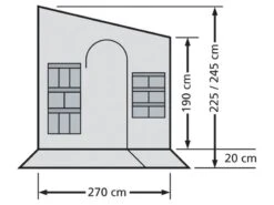 Eurotrail Scheidingswand Voortent/luifel -Winkel Voor Kampeerartikelen Voor Buiten 49 1 eurotrail scheidingswand voortentluifel etct0022 270