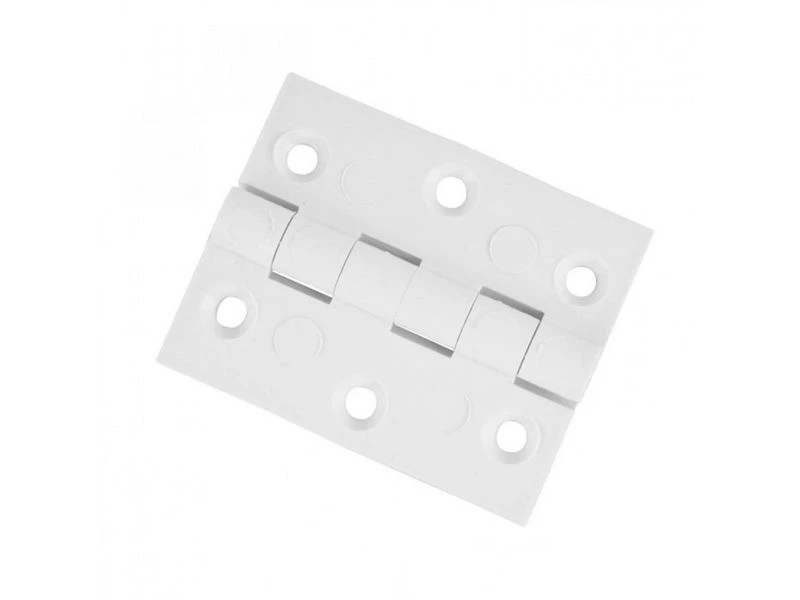 MPK Kunststof Scharnier. Wit. Afm. 50x50mm. 3 MPK Kunststof Scharnier. Wit. Afm. 50x50mm.