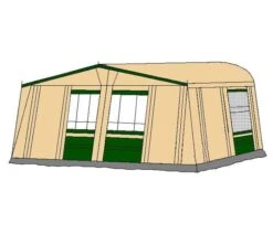 Te Velde Voortent + Uitbouw Prelude 250 Cm Groen