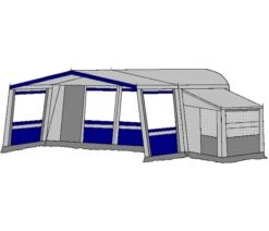 Te Velde Voortent De Vaart Lux 310 Cm. Blauw 9 Te Velde Voortent De Vaart Lux 310 Cm. Blauw -Winkel Voor Kampeerartikelen Voor Buiten te velde voortenten met uitbouw en luifel de vaart lux blauw8